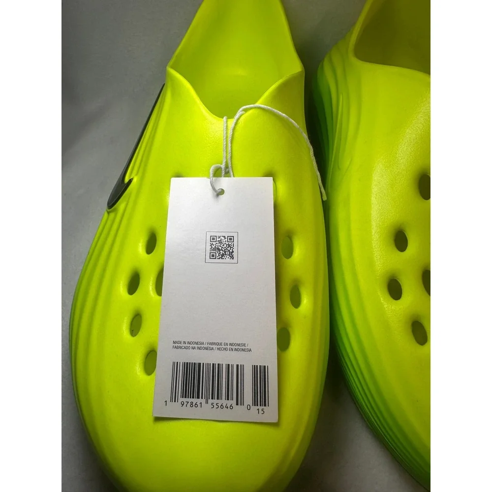 Nike ReactX Rejuven8 Mens 10 Green Strike Volt Black Clogs HV5060-300 NEW‎
